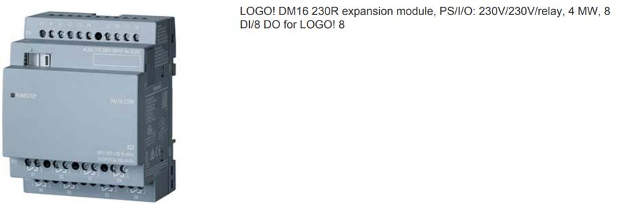 مروری بر ماژول توسعه LOGO! DM16230R، کد فنی 6ED1055-1FB10-0BA2
