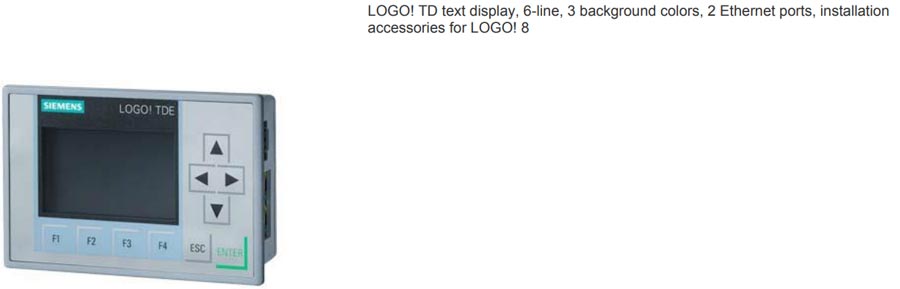 مروری بر صفحه نمایش لوگو LOGO! TD کد فنی 6ED1055-4MH08-0BA1